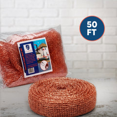 ECOPEST - 50f - Knitted Rodent Copper Mesh Rodent Pest Control for Mouse Rat and most other Pests